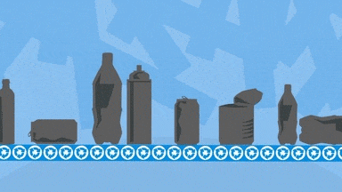 Recycling Magnets pick up steel containers