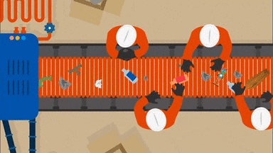 Some items picked out by hand